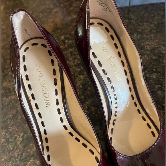 Enzo Angiolini Dark Burgundy Platform Heels - Picture 6 of 10